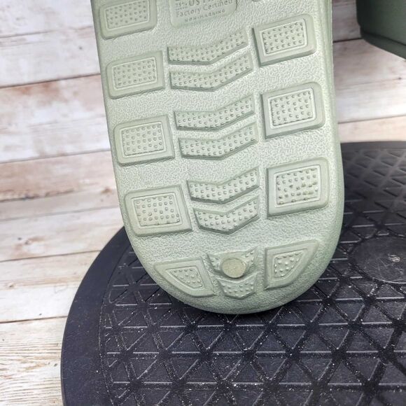 Athletic Works Men's 12 Olive Two Band Slide Sandals Shoes - Picture 7 of 11